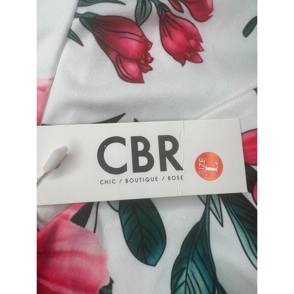 CBR Floral Print Womens Romper With Lace Hem & Adjustable Straps Large - Picture 9 of 12